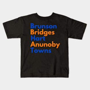 New York Starting 5 basketball Jalen Brunson Karl Hart Bridges Anunoby Kids T-Shirt